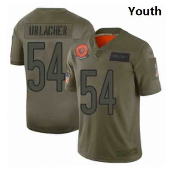 Youth Chicago Bears 54 Brian Urlacher Limited Camo 2019 Salute to Service Football Jersey